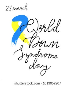 vector illustration of down syndrome awareness