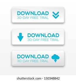 Vector illustration of download buttons.