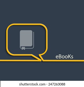 Vector Illustration of Download ebook, with book icon.