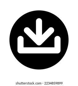 Vektorgrafik des Download-Symbols auf weißem Hintergrund