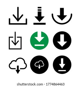 Icono de descarga vectorial para plantillas