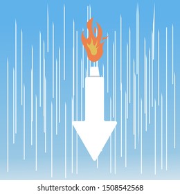 Vector illustration of downloading files at high speed