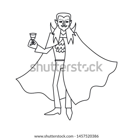 Vector illustration of dracula and vampire logo. Set of dracula and costume vector icon for stock.