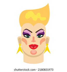 Vector illustration of drag queen