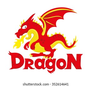 Vector illustration. Dragon.
