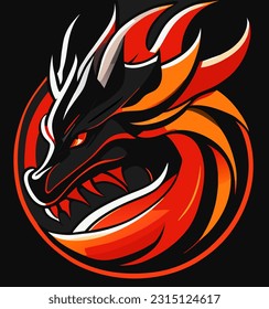 vector illustration of dragon cartoon
