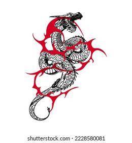 Vektorgrafik eines Drachenkonzepts