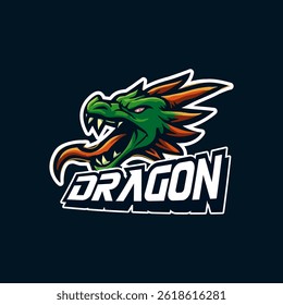 Vector illustration Dragon esport logo for your elite team