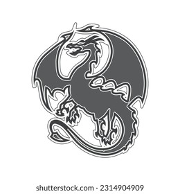 Vector illustration Dragon icon design.