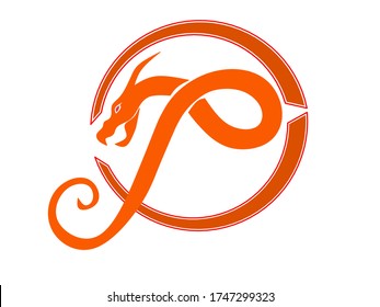 Ilustración vectorial del logotipo de un dragón