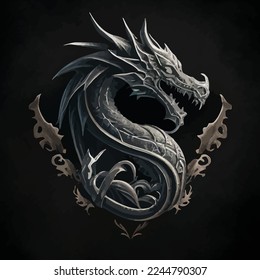 vector illustration of a Dragon Logo