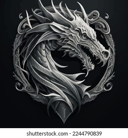 vector illustration of a Dragon Logo