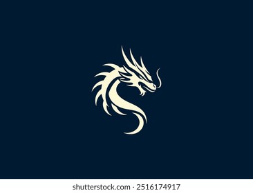 Vector illustration of Dragon Logo Design