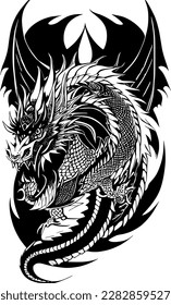 vector illustration of dragon monster