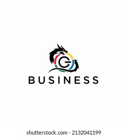 vector illustration of a dragon with power for your business