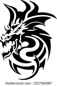 vector illustration of dragon shape