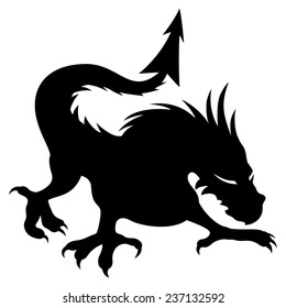 Vector illustration. Dragon sign.