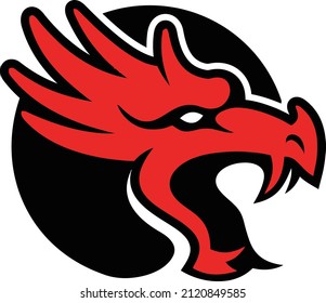 Vector illustration of Dragon with white background