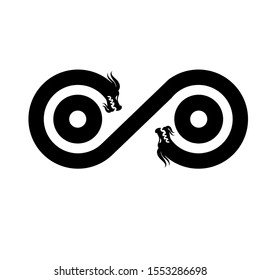 Vector illustration of a dragon's eye logo