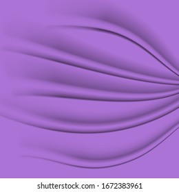 Vector illustration. Drapery of light airy fabric of violet color.
