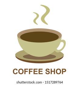 Vector illustration. Draw a cup of coffee. Cartoon sketch. Decorations for menus, signage, greeting cards, posters and wallpapers for your business