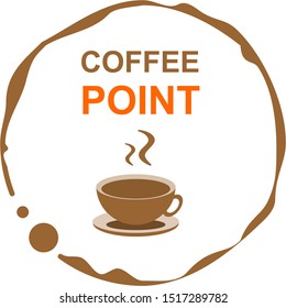 Vector illustration. Draw a cup of coffee. Cartoon sketch. Decorations for menus, signage, greeting cards, posters and wallpapers for your business