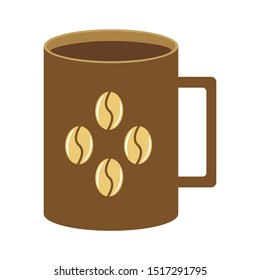 Vector illustration. Draw a cup of coffee. Cartoon sketch. Decorations for menus, signage, greeting cards, posters and wallpapers for your business