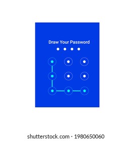 vector illustration draw your password