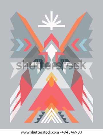 Vector illustration or drawing of an abstract  indian design