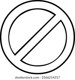 vector illustration drawing black and white icon forbidden or stop signage