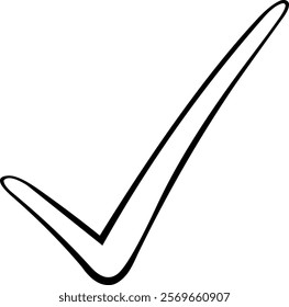 vector illustration drawing black and white icon checklist or checkmark symbol