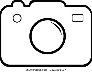 ilustração vetorial desenho ícone preto e branco câmera foto dispositivo