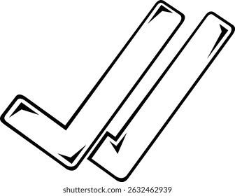 vector illustration drawing black and white icon checklist of message seen chat