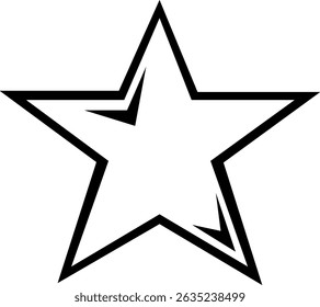 vector illustration drawing black and white star symbol