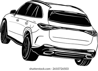 vector illustration drawing car buggy sport car suv offroad 4x4 muscle car speed 4wd
