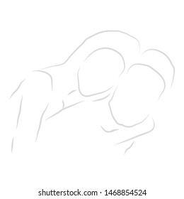 vector illustration drawing for the couple in love with a white background
