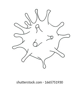 С oronavirus Vektorillustration Zeichnung im Doodle-Stil. Coronavirus in China, Globale Epidemie von 2019-Cov-Coronavirus, Virus, Krankheit.