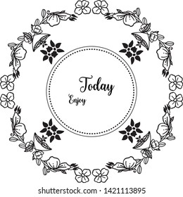 Vector illustration drawing flower frame with various ornate of flower frame