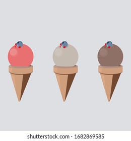 Vector illustration. Drawing ice cream, sweets.