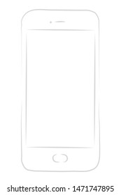vector illustration drawing for the mobile phone with a white background
