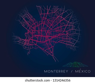 710 Monterrey maps Images, Stock Photos & Vectors | Shutterstock