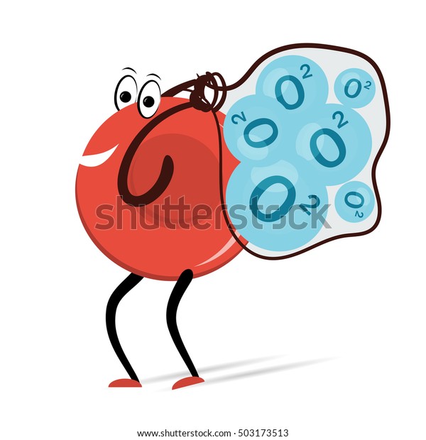 Vector Illustration Drawing Red Blood Cell Stock Vector (Royalty Free ...