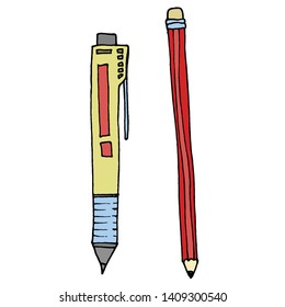 vector illustration drawing sketch pen pencil