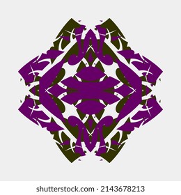 ilustración vectorial dibujo orden de mandala simétrica decoración de pañales de mano
