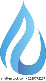 Dibujo de ilustración vectorial del emblema del logotipo de gota de agua. El mundo internacional está listo para usar un icono de líquido limpio.