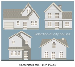 Vector illustration drawn by detailed house isolated on blue background. Also suitable for game screensavers and many other designs.