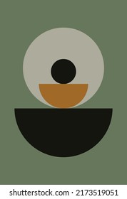 Ilustración vectorial dibujada a mano. Diseño abstracto con garabatos y varias formas. Gráficos vectoriales aislados de arte moderno. Minimalista. Estilo boho.