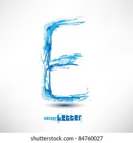 Vector illustration drawn by hand letter. Grunge wave.