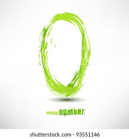 Vector illustration drawn by hand letter. Grunge green grass wave.
