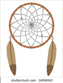 Vector illustration dream catcher.